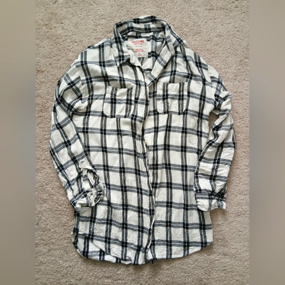 Mossimo Boyfriend Plaid Flannel Size XS